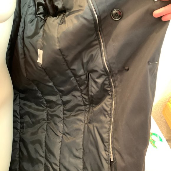 DS CP Garrison Collection men's black trench coat size 40R zip out lining - Picture 11 of 16